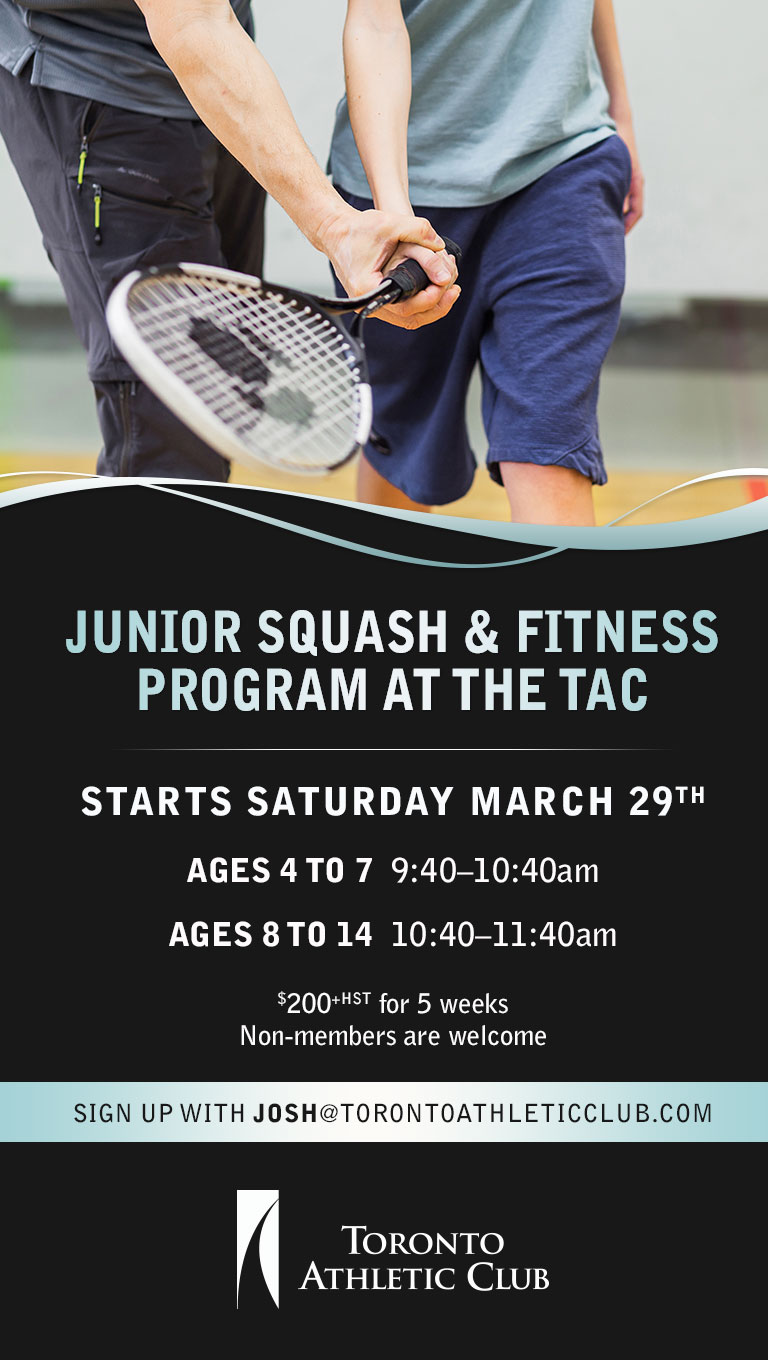 Junior Squash Program begins March 29th